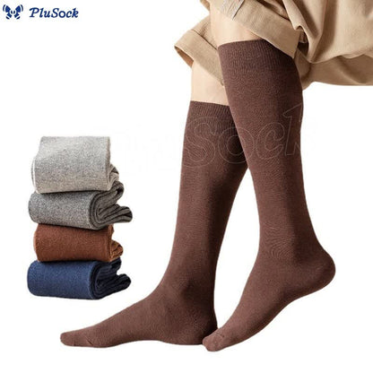 Plus Size Decent Knee High Socks(5 Pairs)