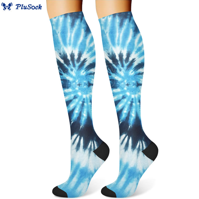 Fashion Tie Dye Compression Socks(3 Pairs)