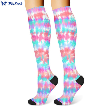 Fashion Tie Dye Compression Socks(3 Pairs)