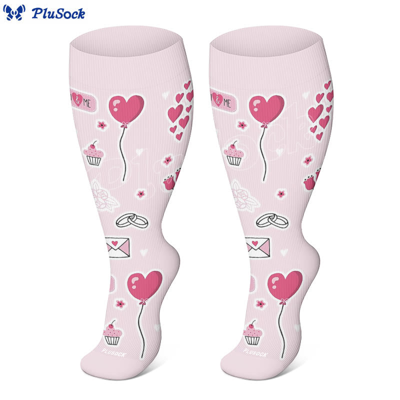 Plus Size Love Ring Compression Socks(3 Pairs)