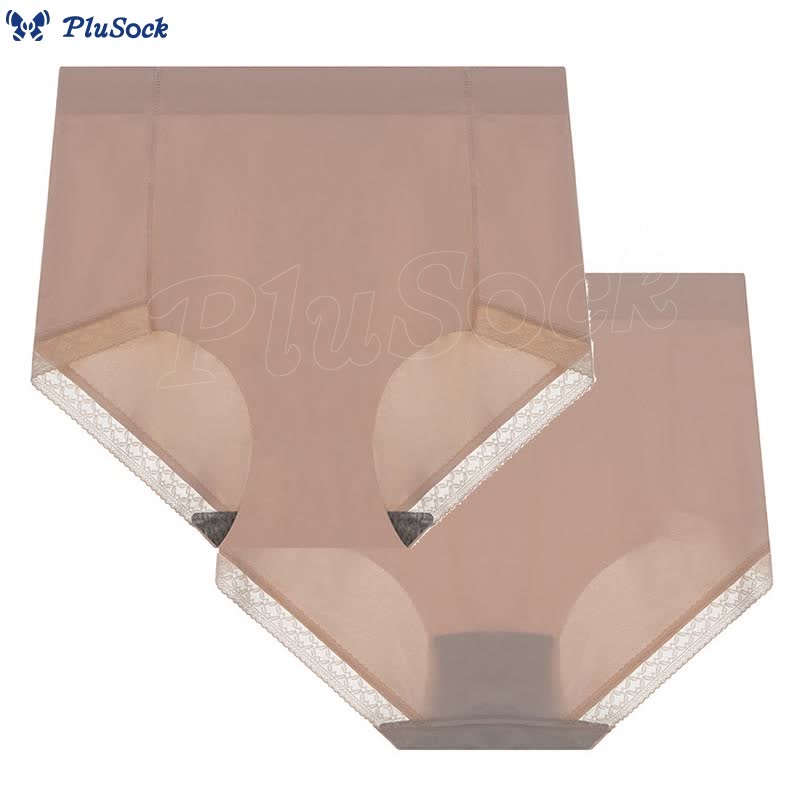 Plus Size High Waist Lace Panty(3 Packs)