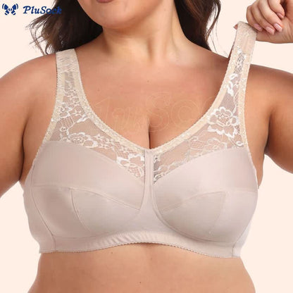 Plus Size Ultra Thin Wireless Full Coverage Bra