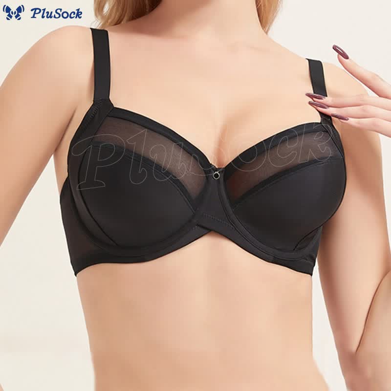 Plus Size Mesh Underwire Bra