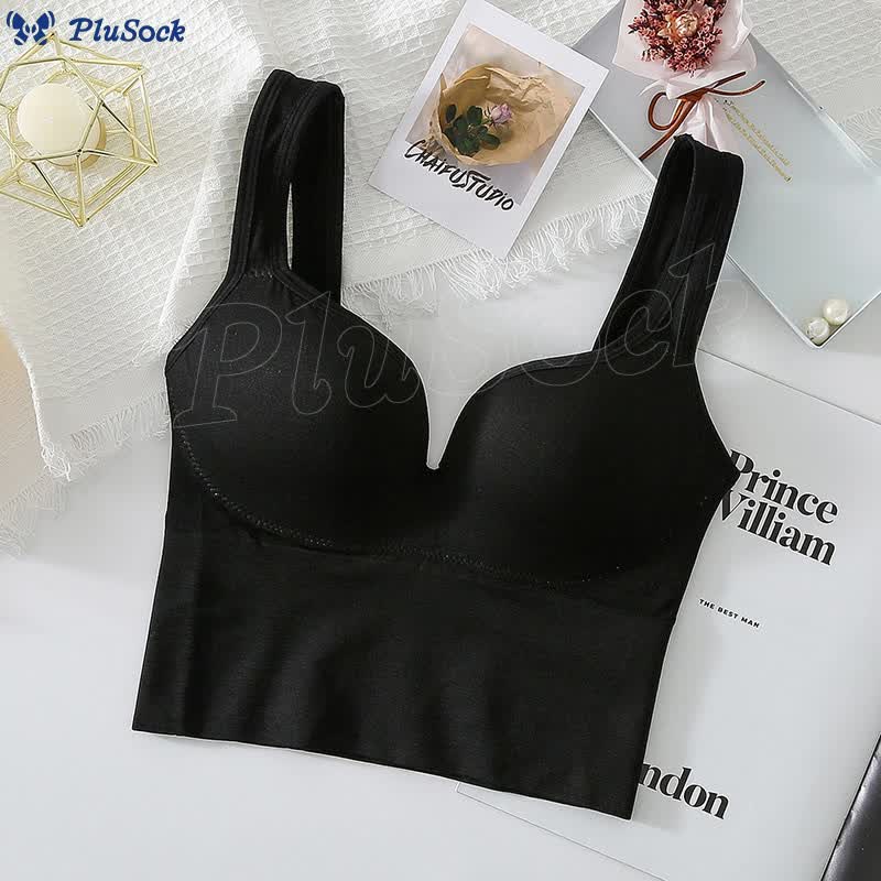 Straps Plus Size Sports Wireless Bra