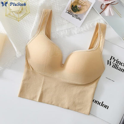 Straps Plus Size Sports Wireless Bra