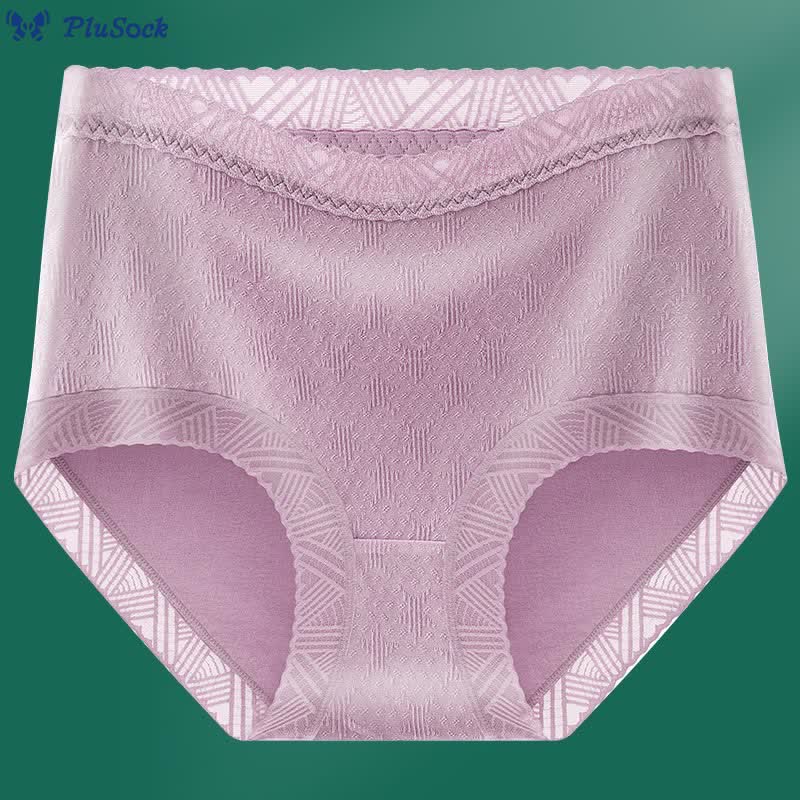 Plus Size Lace High Waist Panty(3 Packs)