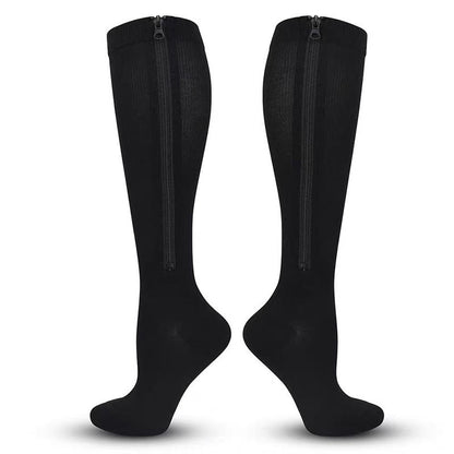 2XL-7XL Plus Size Classic Zipper Compression Socks(3 Pairs)