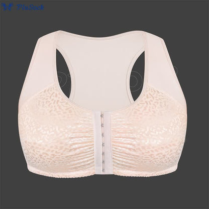 Plus Size Front Closure Full Coverage Wireless Bra