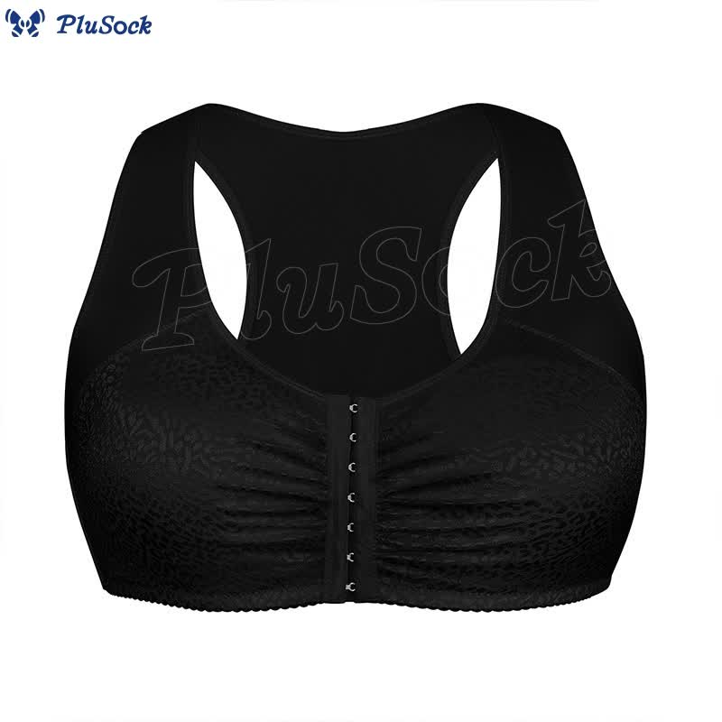 Plus Size Front Closure Full Coverage Wireless Bra