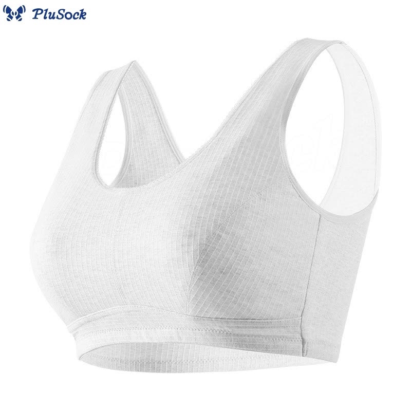 Plus Size Thin Cotton Wireless Bra