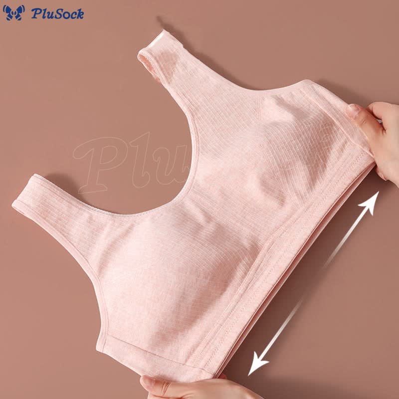 Plus Size Thin Cotton Wireless Bra