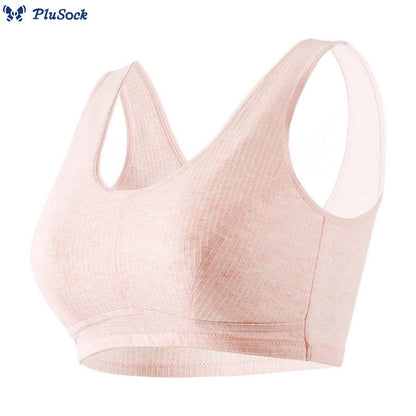 Plus Size Thin Cotton Wireless Bra