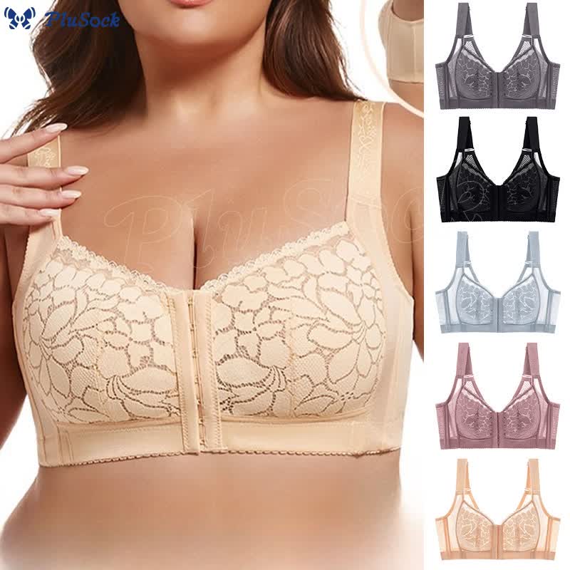 Plus Size Front Closure Lifting Wireless Bra