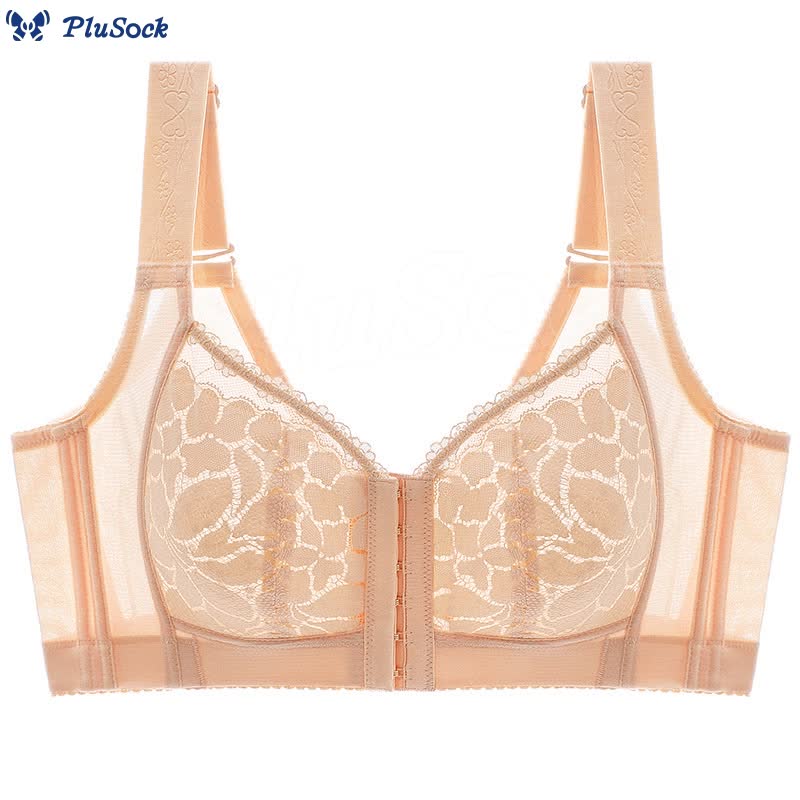 Plus Size Front Closure Lifting Wireless Bra