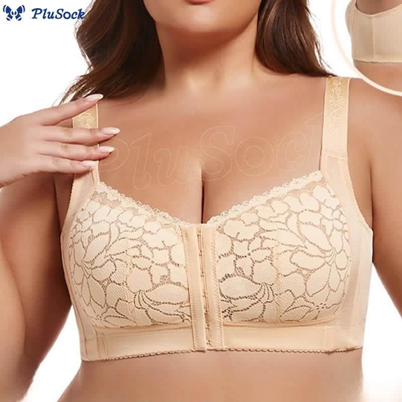 Plus Size Front Closure Lifting Wireless Bra