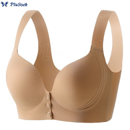 Plus Size Front Closure Seamless Wireless Bra