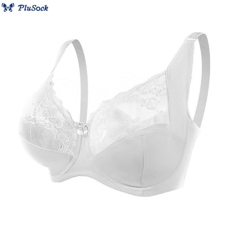 Plus Size Thin Sexy Lace Underwire Bra