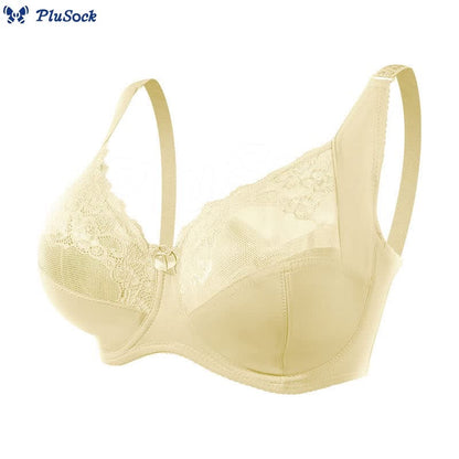 Plus Size Thin Sexy Lace Underwire Bra