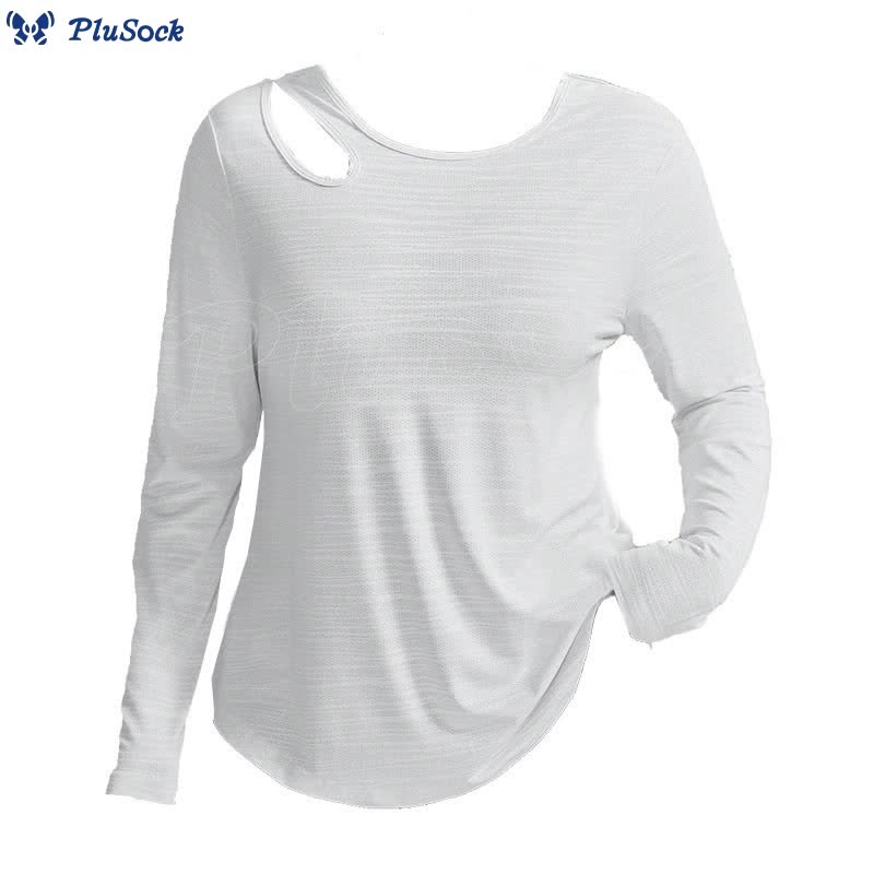 Plus Size Loose Long Sleeve Sports Shirt