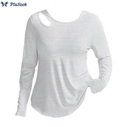 Plus Size Loose Long Sleeve Sports Shirt