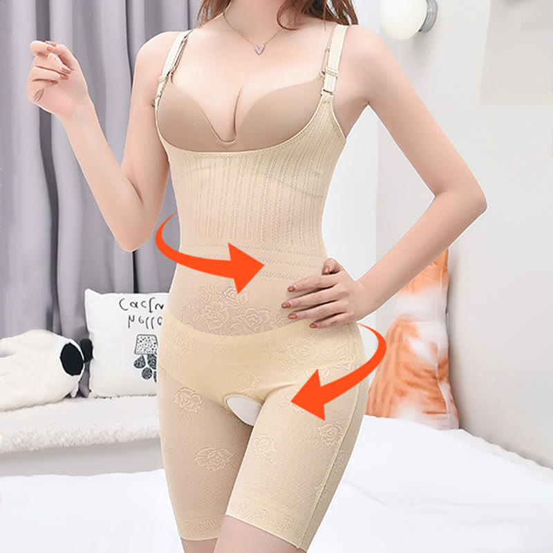 Plus Size Open Bust Shapewear Bodysuit