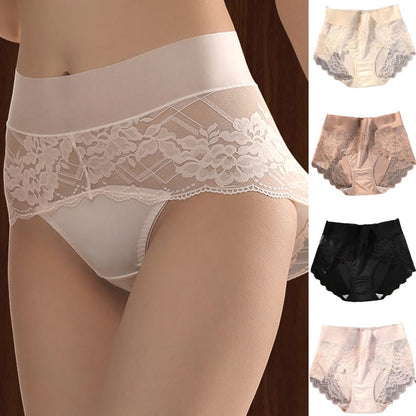 Plus Size High Waist Sexy Lace Seamless Panty(3 Packs)