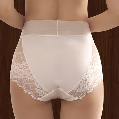 Plus Size High Waist Sexy Lace Seamless Panty(3 Packs)