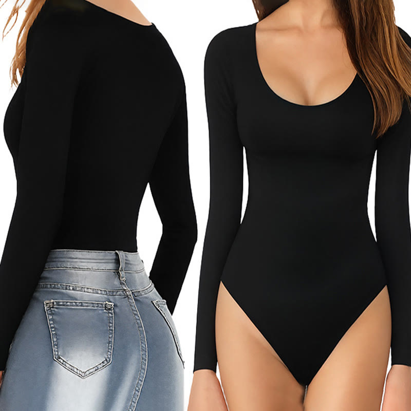 Plus Size Long Sleeve Bodysuit