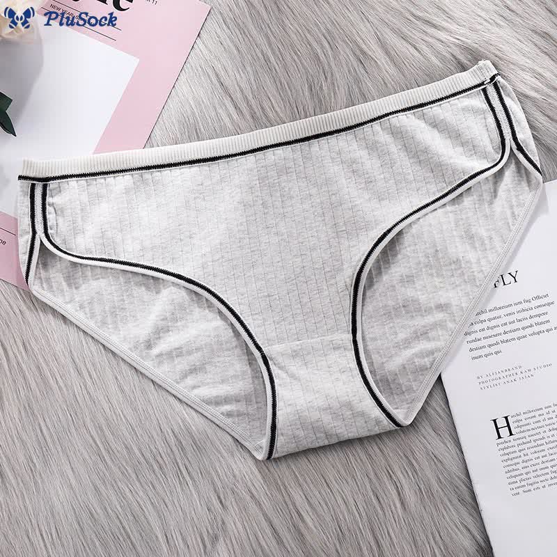 Plus Size Cotton Mid Rise Panty(3 Packs)