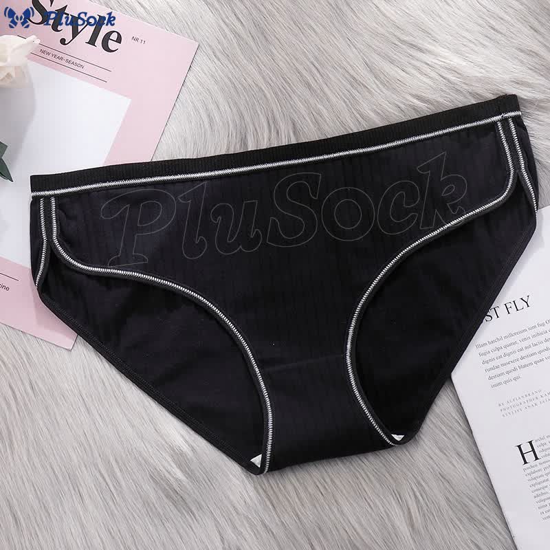 Plus Size Cotton Mid Rise Panty(3 Packs)