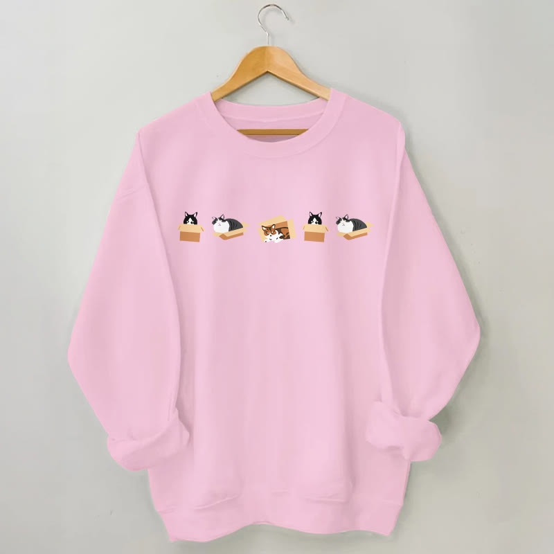 Plus Size Box Cat Sweatshirt