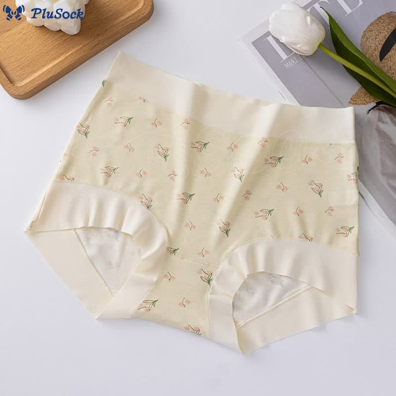 Plus Size High Waist Floral Panty(3 Packs)