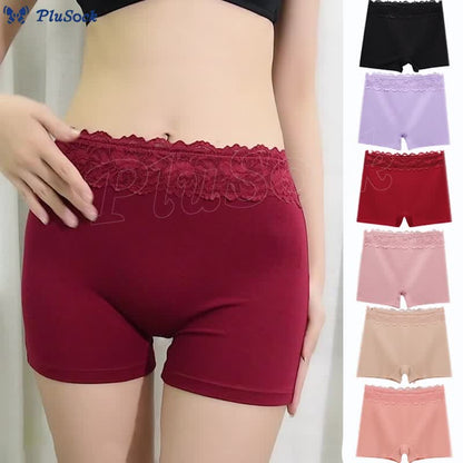 Plus Size High Waist Cotton Boyshort(3 Packs)