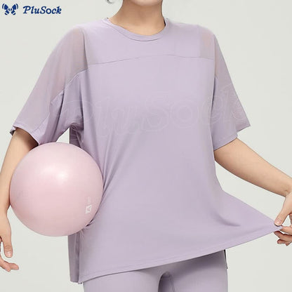 Plus Size Quick Dry Yoga Short Sleeve Shirt