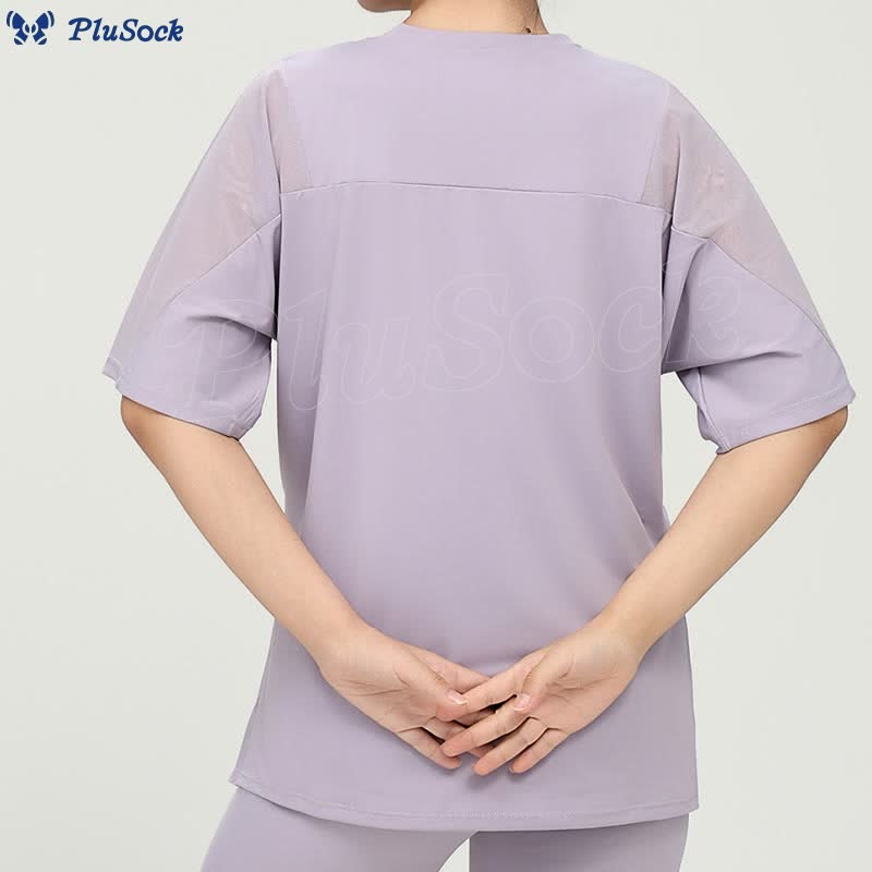 Plus Size Quick Dry Yoga Short Sleeve Shirt