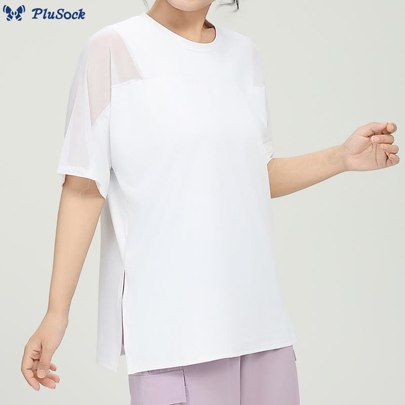 Plus Size Quick Dry Yoga Short Sleeve Shirt