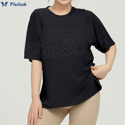 Plus Size Quick Dry Yoga Short Sleeve Shirt