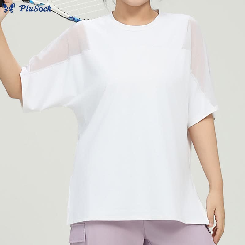 Plus Size Quick Dry Yoga Short Sleeve Shirt