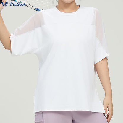 Plus Size Quick Dry Yoga Short Sleeve Shirt