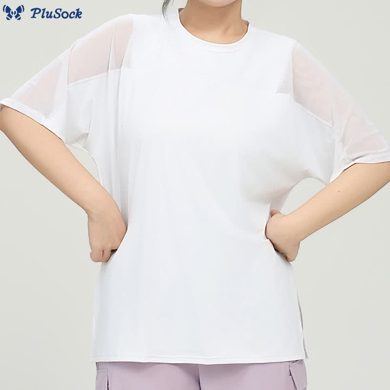 Plus Size Quick Dry Yoga Short Sleeve Shirt