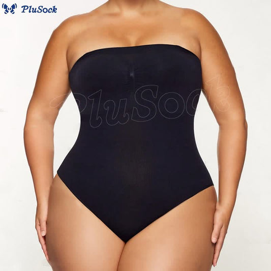 Plus Size Seamless Strapless Shapewear Bodysuit