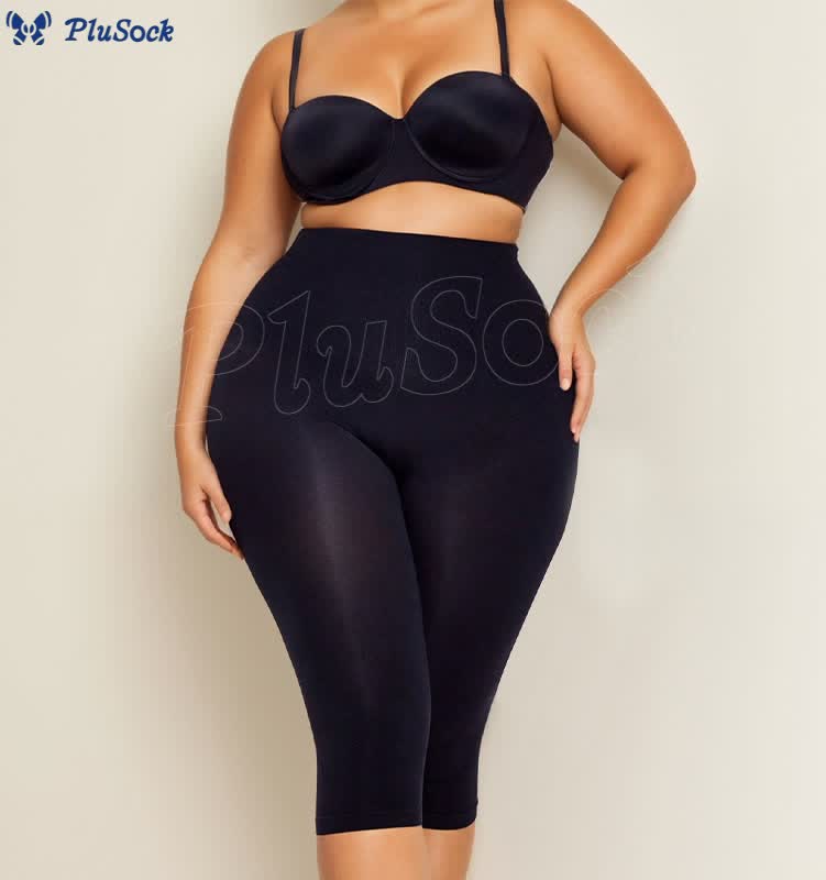 Plus Size High Waist Seamless Body Shaper Capri