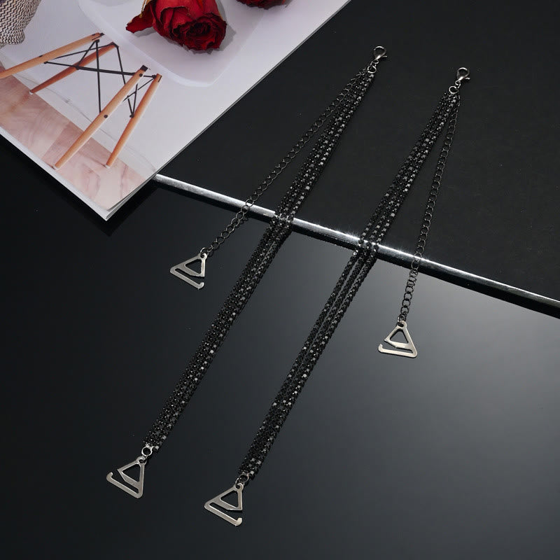 Sexy Rhinestone Jewelry Crystal Lingerie Chain(3 Pairs)