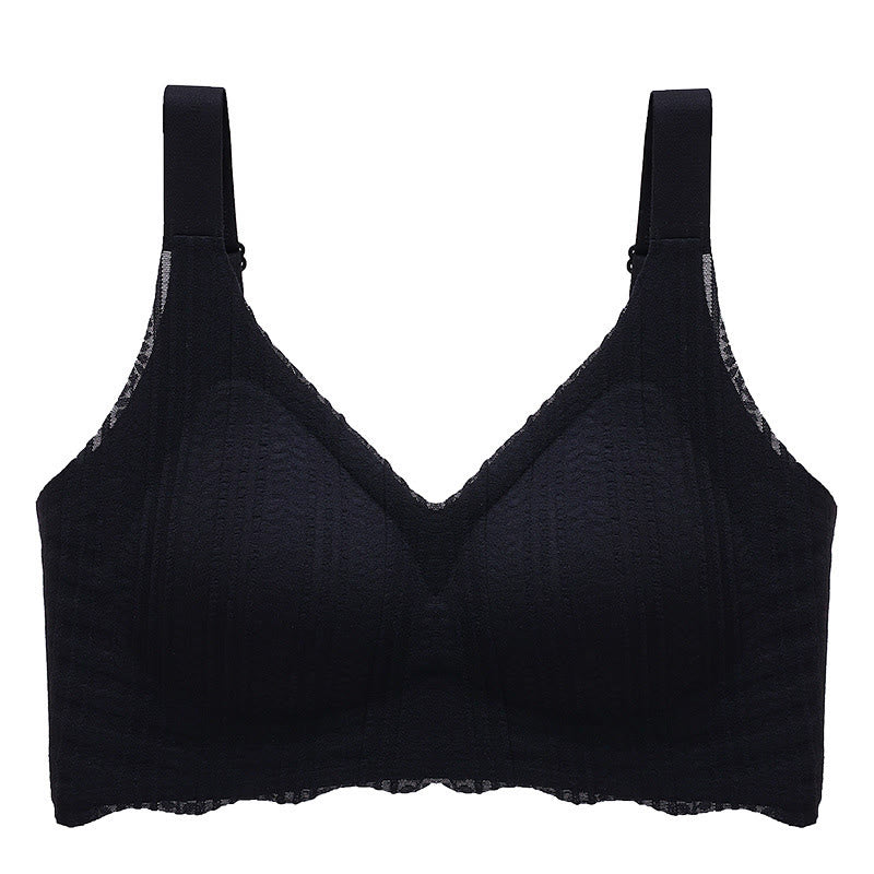 Plus Size Thin Wave Edge Wireless Sports Bra