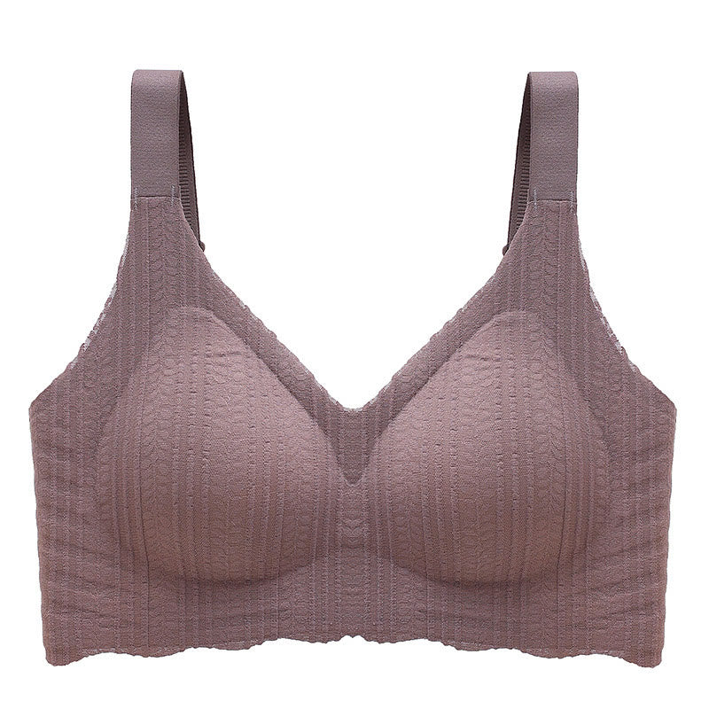 Plus Size Thin Wave Edge Wireless Sports Bra