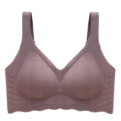 Plus Size Thin Wave Edge Wireless Sports Bra