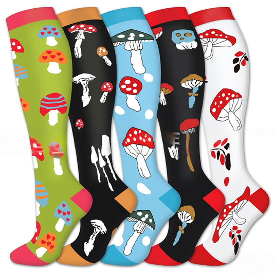 Mushroom Compression Socks(5 Pairs)