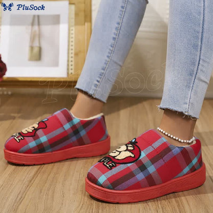 Plus Size Apple Slippers