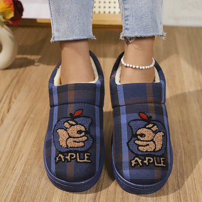 Plus Size Apple Slippers