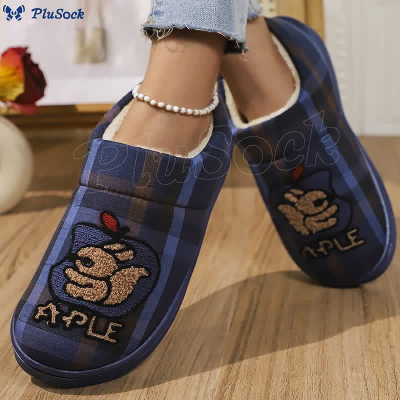 Plus Size Apple Slippers